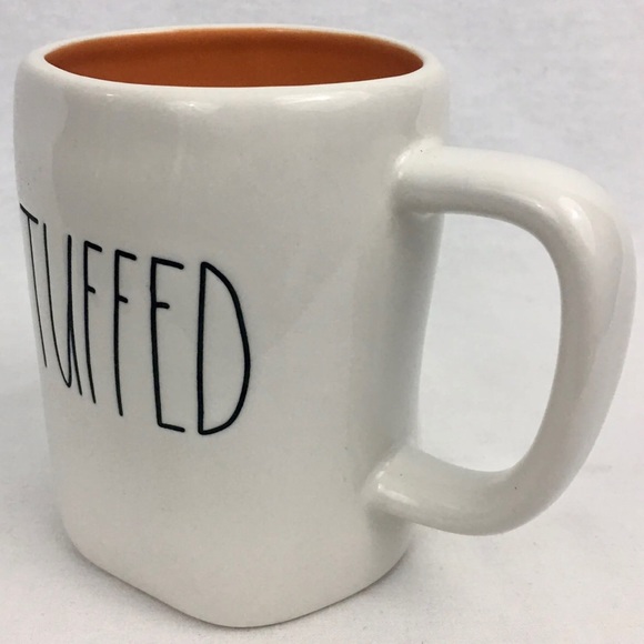 Rae Dunn Orange Interior Thanksgiving Holiday Mug “Stuffed” Dimpled Large Cup - Picture 4 of 13